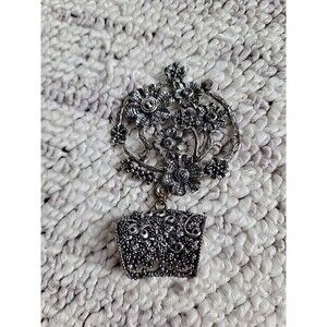 Vintage GB Neck Scarf Slide Costume Jewelry